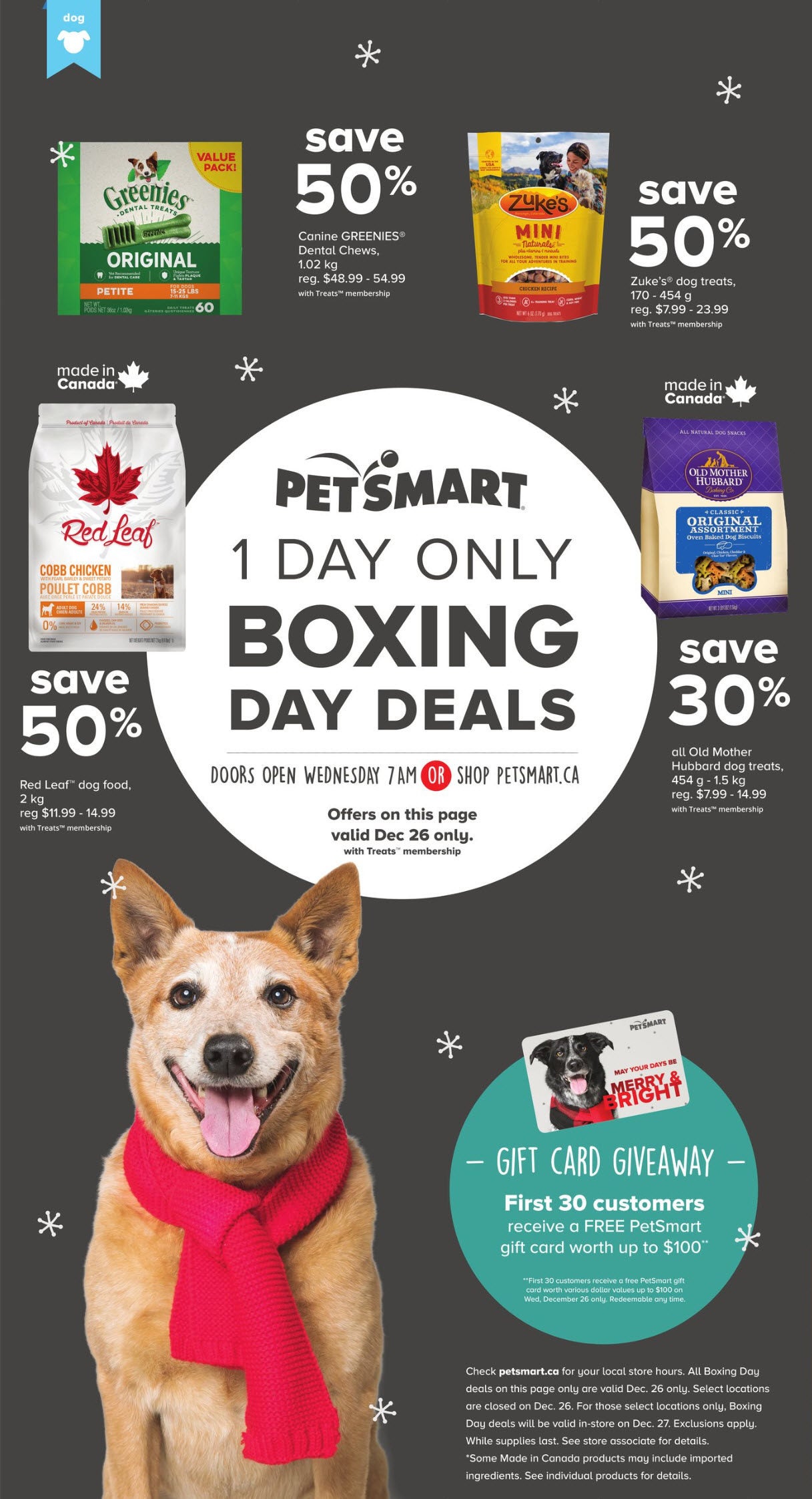 Petsmart Weekly Flyer Treats Membership Only Boxing Day Deals Dec 26 Redflagdeals Com