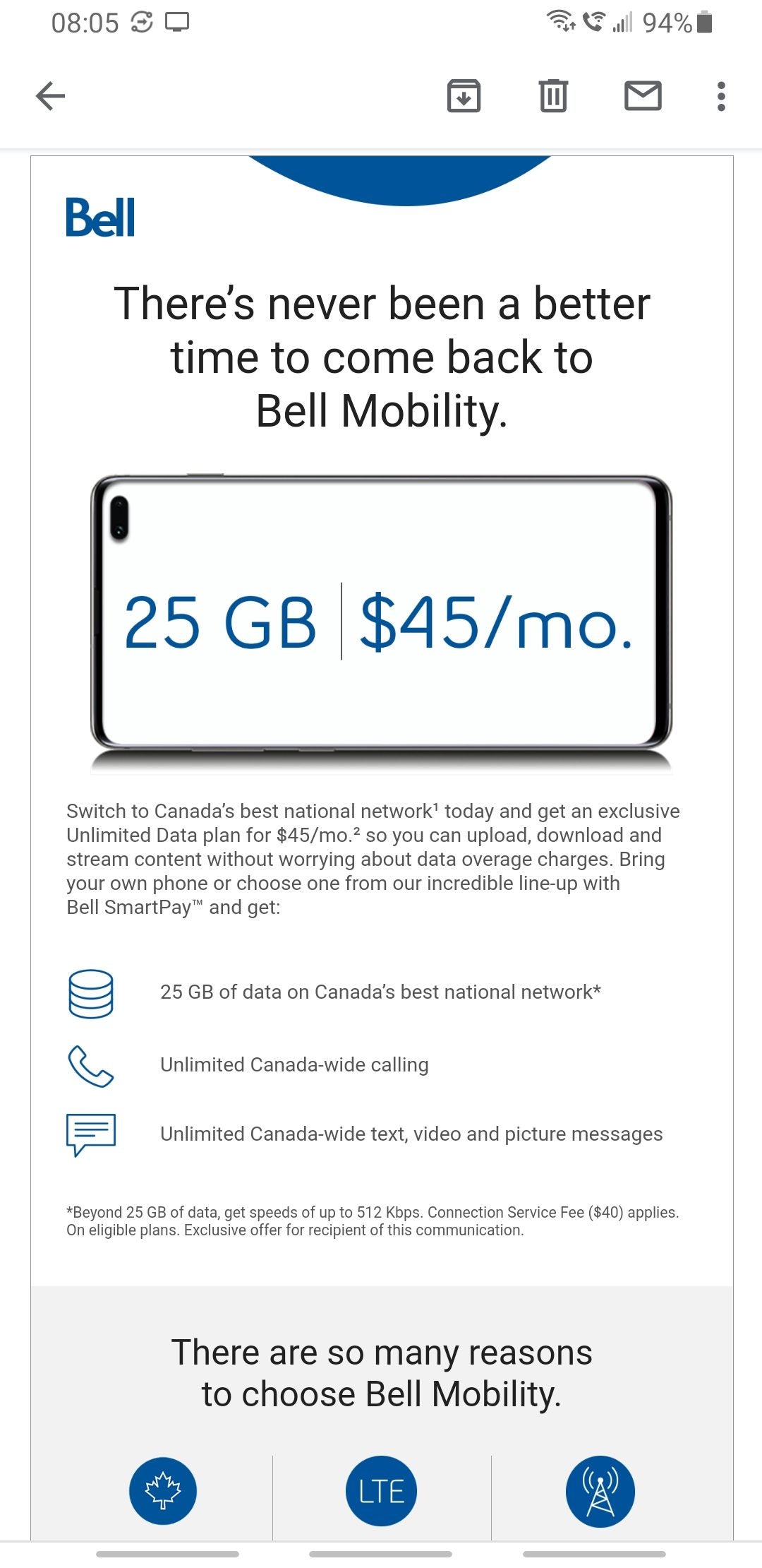 bell mobile plans