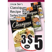 Uncle Ben's Classiques Recipe Rice Selections - 3/$5.00