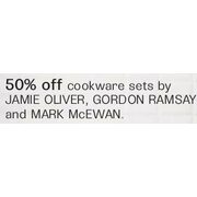 50% Off Cookware Sets by Jamie Oliver, Gordon Ramsay and Mark McEwan
