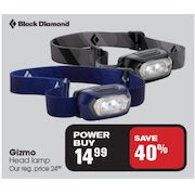 Mlack Diamond Gizmo Head Lamp - $14.99 (40% off)