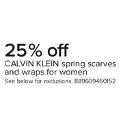 Calvin Klein Spring Scarves and Wraps for Women - 25% off