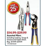 Assorted Pliers - $14.99 - $29.99 (25% off)