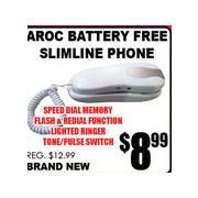 Aroc Battery Free Slimline Phone  - $8.99