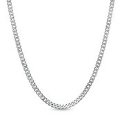 Men's 10k White Gold 120 Gauge Curb Chain Necklace - 22" - $649.50 ($649.50 Off)