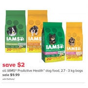 All Iams ProActive Health Dog Food 2.7-3kg Bags - $9.99 ($2.00 off)