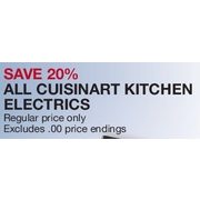 All Cuisinart Kitchen Electrics - 20% off