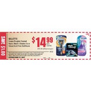 Gillette Fusion Proghiled, Flexball Razor, Mach 3 Blades or Venus Swirl Flexi Ball Razor - $14.99/with coupon ($1.00 off)