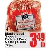 Central Fresh Market Maple Leaf Sweet Pickled Pork Cottage Roll