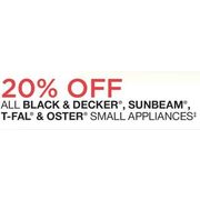 Black & Decker, Sunbeam, T-Fal & Oster Small Appliances - 20% off