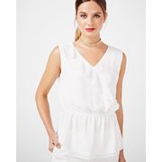 Peplum Blouse With Frills - $32.47 ($32.48 Off)