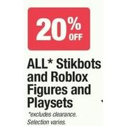 All Stikbots and Roblox Figures and Playsets - 20% off