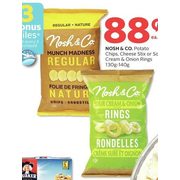 Nosh & Co. Potato Chips, Cheese Stix or Sour Cream & Onion Rings - $0.88