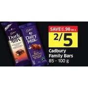 Cadbury Family Bars  - 2/$5.00 (Up to $0.98 off)