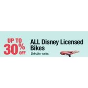 All Disney Licensed Bikes - Up to 30% off