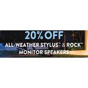 All-Weather Stylus & Rock Monitor Speakers - 20% off