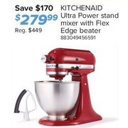 Kitchenaid Ultra Power Stand Mixer with Flex Edge Beater - $279.99 ($170.00 off)
