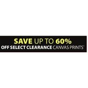 Clearance Canvas Prints  - Up to 60%     off