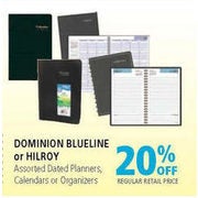 Dominion Blueline or Hilroy Assorted Day Planners - 20% off