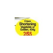 Crisco Shortening  Vegetable or Golden - 2/$5.00