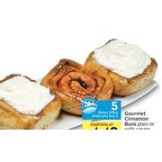Gourmet Cinnamon Buns Plain or With Cream Cheese Icing - Starting at $4.49