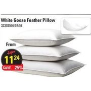 White Goose Feather Pillow - From $11.24 (25% off)
