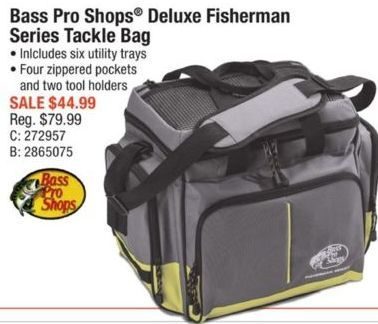 Cabelas: Bass Pro Shops Deluxe Fisherman Series Tackle Bag 