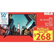RCA 50" 4K UHD TV - $268.00 ($30.00 off)