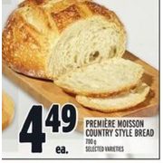 Premiere Moisson Country Style Bread - $4.49