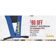 Cabela's Auto/Manual 24 Inflatable PFD - $99.99 ($80.00 off)