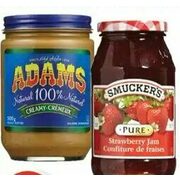 Adams Creamy Peanut Butter, Wowbutter Soy Spread or Smucker's Pure Jam - $4.99