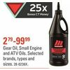 Gear Oil, Small Engine And ATV Oils - $2.79-$99.99