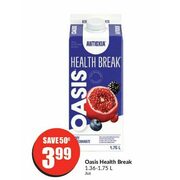 Oasis Health Break - $3.99 ($0.50 off)