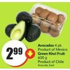 Avocados, Green Kiwi Fruit - $2.99