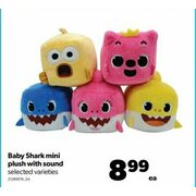 Baby Shark Mini Plush With Sound - $8.99