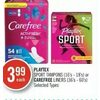 Playtex Sport Tampons Or Carefree Liners  - $3.99
