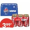 Coca-Cola, Pepsi Mini Cans or Tetley Tea - $3.99